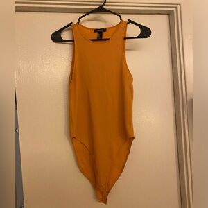 Mustard yellow bodysuit tank